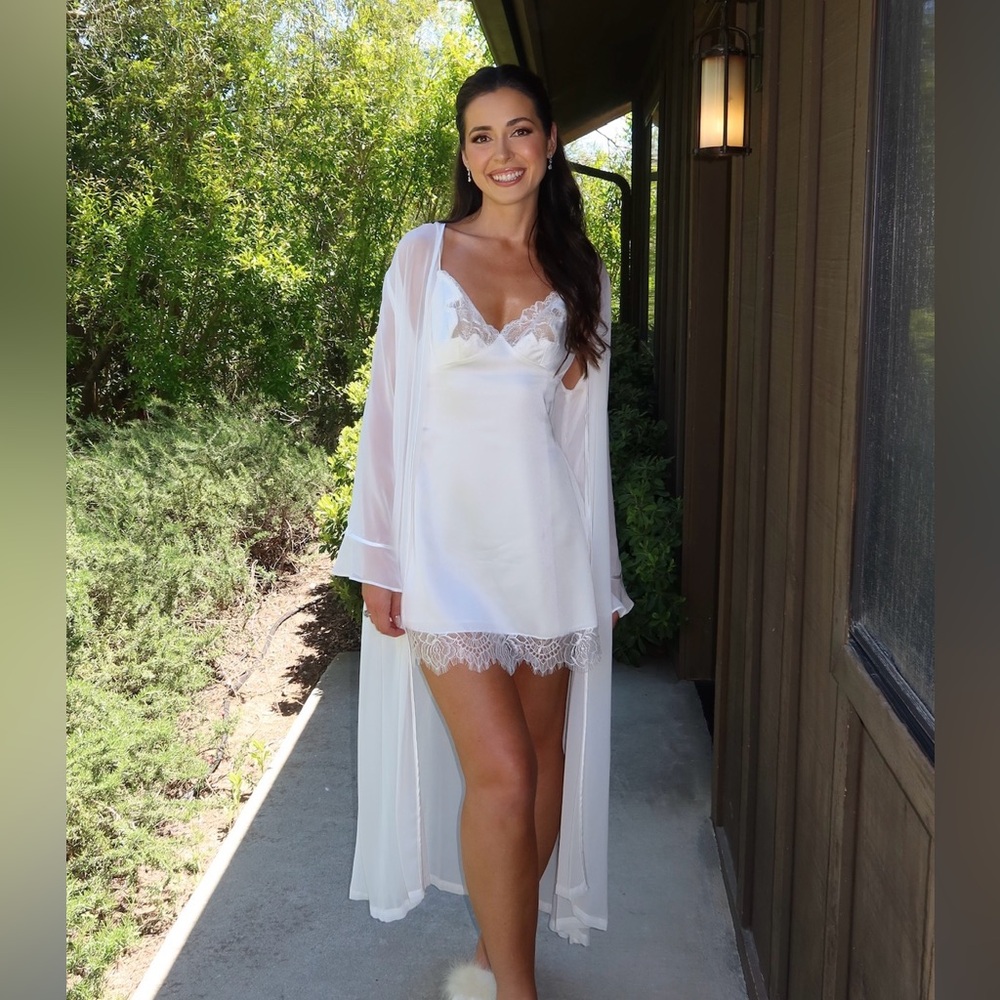 Cherie Attire Aisha Mini Dress White Wedding Slip